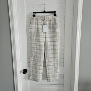 Something Navy Barbie Tweed Trousers in Beige Combo Size 8